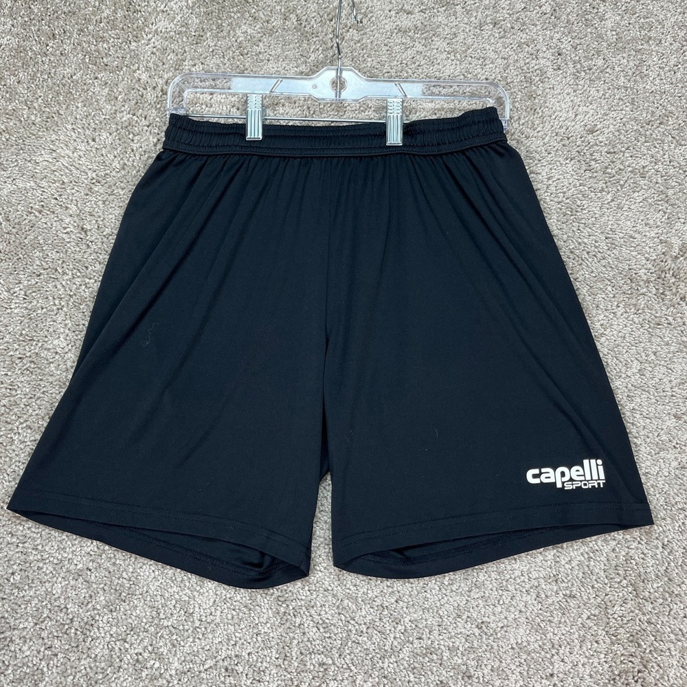 Capelli Sport Shorts Mens Small Black CS-Dry Performance Athletic Elastic Waist